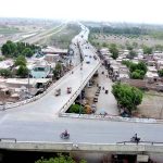 A beautiful aerial view of flyover at Tando Jam Road