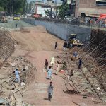 Construction work underway at underpass of Samanabad in Provincial Capital