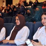 Students attending the seminar on "Pakistan-China Friendship, A Decade of CPEC" celebrating 10th Anniversary of China-Pakistan Economic Corridor at University of Sargodha