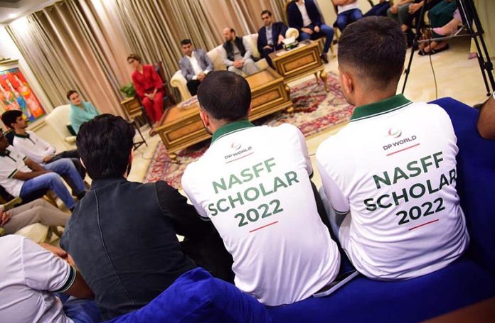 Ms. Marriyum Aurangzeb, Federal Minister for Information and Broadcasting addressing the NASFF's high achievers who are leaving for Australia to participate in the National Amateur Film Festival Award