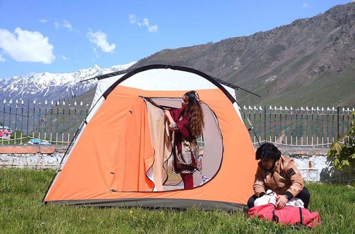 SBBWU students busy in camping activity during Four-Day Youth Leadership Summer Camp 2023 at Batakundi