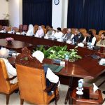President Dr. Arif Alvi chairing a meeting on the Higher Education Sector of Khyber Pakhtunkhwa at Governor House