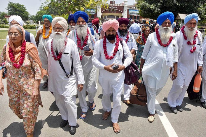 Sikh pilgrims arrived in Pakistan through Wagha Border to participate in religious rituals on the occasion of Joor Mela.Sikhs from across the country and abroad poured into Gurdwara Punja Sahib in Hassanabdal, the third holiest site in the Sikh religion, to mark Shaheedi Jor Mela, the 417th death anniversary of the fifth of 11 Sikh gurus, Guru Arjan Dev Ji