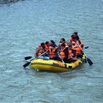 Visitor enjoying rafting in the Naran River