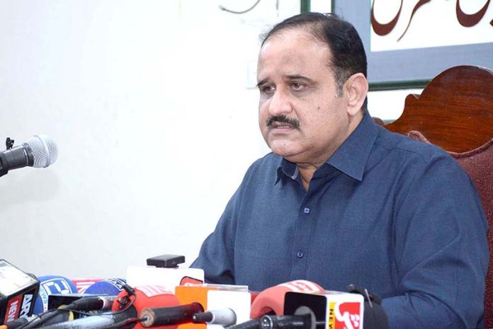 Former Chief Minister Punjab Usman Buzdar announces to quit PTI during a press conference at Quetta Press Club