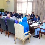 Prime Minister Muhammad Shehbaz Sharif chairing a meeting regarding human smuggling and the recent capsizing of a boat in the Mediterranean near Greece
