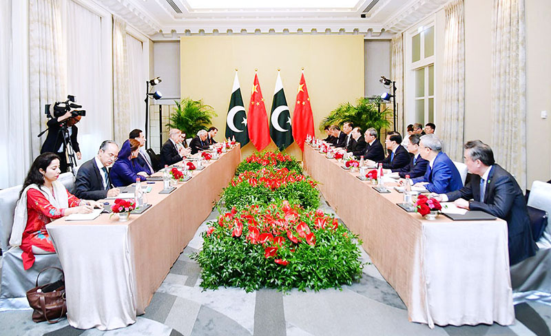 Prime Minister Muhammad Shehbaz Sharif and Premier of the State Council of China, Li Qiang meet on the sidelines of the Summit for a New Global Financial Pact.
