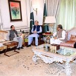 A 4-member delegation led by former MPA Khwaja Imran Nazir calls on the Prime Minister Muhammad Shehbaz Sharif