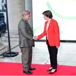 Upon arrival at Palais Brogniart to attend the Summit for a New Global Financial Pact, Prime Minister Muhammad Shehbaz Sharif was received by Ms. Catherine Colonna, France’s Minister for Europe and Foreign Affairs
