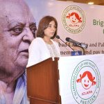 Ms. Malia Aftab, daughter of Muhammad Aftab addresses an event to pay tribute to the legacy of Ex-DG APP Mr. Muhammad Aftab (Late President ICLAPA) organized by Islamabad Cleft Lip and Palate Association Pakistan