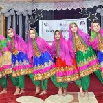 Students performing tableau on the occasion of International Father's Day organized by Bardasht Organization at Khubaibe Girls School & College