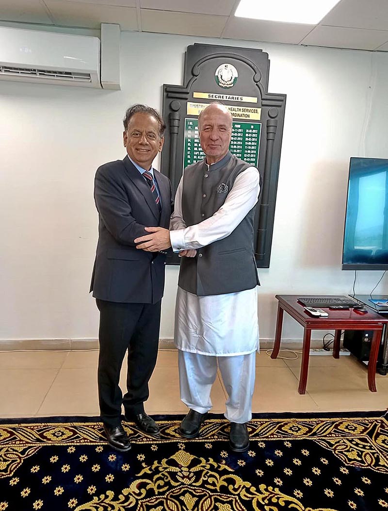 Dr. Luay Shabaneh, Country Representative UNFPA Islamabad called on Federal Secretary Health Iftikhar Shallwani in his office