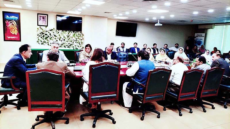 Federal Secretary Health Dr. Iftikhar Shallwani chaired a meeting of officers