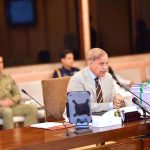 Prime Minister Muhammad Shehbaz Sharif addressing the Federal Cabinet.