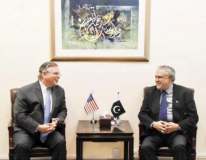 H.E. Mr. Donald Blome, Ambassador of the United States of America to Pakistan called on Federal Minister for Finance and Revenue Senator Mohammad Ishaq Dar at Finance Division