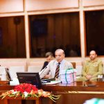 Prime Minister Muhammad Shehbaz Sharif addressing the Federal Cabinet