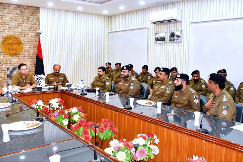 RPO Police Officer Rai Babar Saeed addressing the ceremony of promoting Inspector, Sub Inspector and ASI to the next ranks