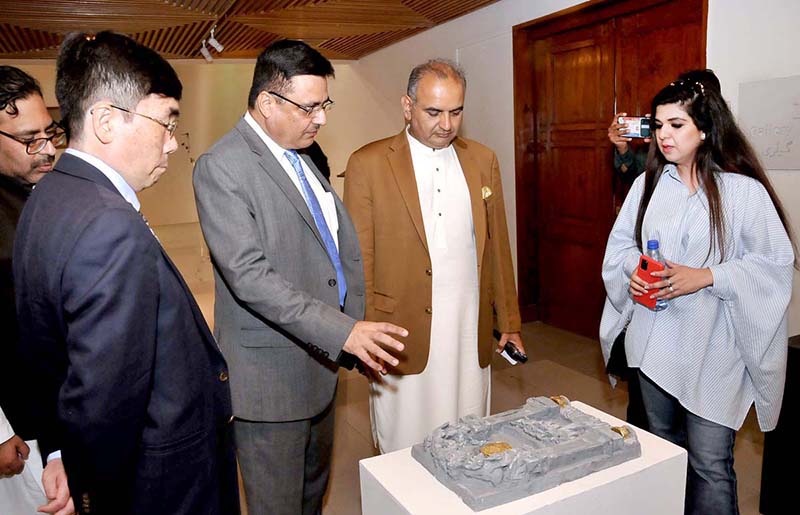 Chairman PM’s Taskforce on Gandhara Tourism, Dr. Ramesh Kumar Vankwani addresses a Culture Exhibition on Gandhara Civilization, exhibiting 50 prominent Gandhara heritage sites in honor of diplomats at Pakistan National Council of the Arts