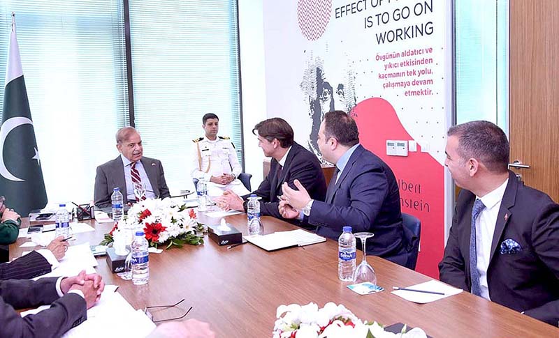 A delegation of Anadolu Group comprising of Mr. Karim Yahi CEO Coca Cola CCI, Mr. Atilla Yerlikaya Coca Cola CCI Chief Strategy Office and Mr. Taylan Coban Coca Cola CCI Head of Public Policy call on the Prime Minister Shehbaz Sharif