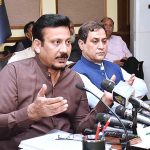 Federal Minister for Maritime Affairs Syed Faisal Ali Subzwari’s addressing Press Conference at KPT