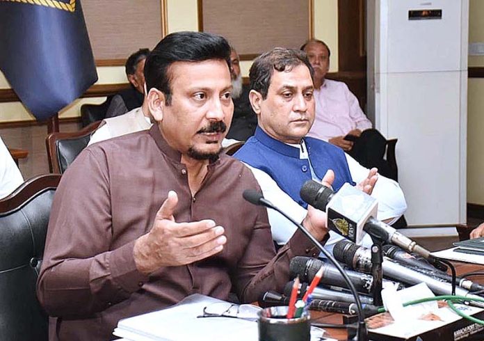 Federal Minister for Maritime Affairs Syed Faisal Ali Subzwari’s addressing Press Conference at KPT Federal Minister for Maritime Affairs Syed Faisal Ali Subzwari’s addressing Press Conference at KPT