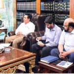 Deputy Speaker National Assembly Zahid Akram Durrani in a meeting with delegation of National Highway Authority regarding development projects