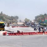 Construction work on new bridge near Gulberg in progress on expressway