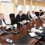 Federal Minister for Finance and Revenue Senator Mohammad Ishaq Dar chairs the meeting of the Cabinet Committee on Inter-Governmental Commercial Transactions (CCoIGCT