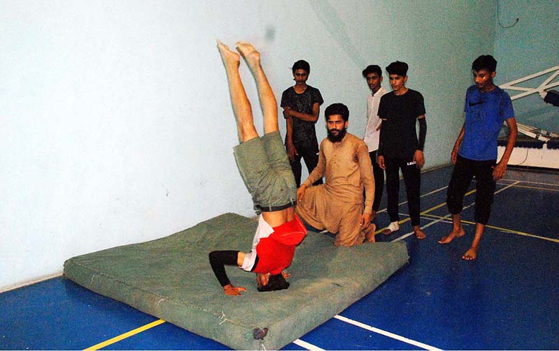 Players in action during Punjab Sports Board Coaching and Training Summer Camp 2023 include different games like table tennis, badminton, karate, gymnastic and taekwondo at City Sports Complex