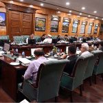 Chief Minister Gilgit-Baltistan Khalid Khurshid Khan chairing a cabinet meeting at CM Secretariat
