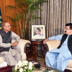 Chairman Senate, Muhammad Sadiq Sanjrani, called on President Dr. Arif Alvi at Aiwan-e-Sadr