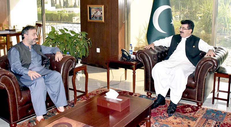 Country Director World Bank for Pakistan, Najy Benhassine calling on Chairman Senate Muhammad Sadiq Sanjrani at Parliament House