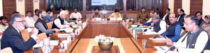 June 16 - Chairman Senate Standing Committee On Information Technology And Telecommunication, Senator Kauda Babar, presiding over a meeting of the Committee at Parliament House
