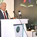 Federal Minister for Education and Professional Training, Rana Tanveer Hussain addressing at the Pakistan Learning Conference organised by the Federal Ministry of FE&PT