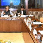 Senator Hidayat Ullah, Chairman Senate standing committee on aviation presiding over a meeting of the committee at Parliament House