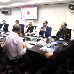 Federal Minister for Power Khurram Dastgir Khan presiding over the meeting of LESCO officials at LESCO Headquarter