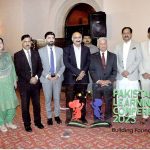 Federal Minister for Education and Professional Training, Rana Tanveer Hussain in a group photo during the Pakistan Learning Conference organised by the Federal Ministry of FE&PT