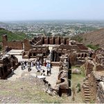 A view of Buddhist monasteries at Takht-i-Bahi. Buddhist Monastery world heritage sites in Mardan district in northwest Khyber Pakhtunkhwa province. The government has arranged a long-day trip for foreign delegates, media and students from Islamabad to Mardan to visit the Buddhist monasteries world heritage sites. Pakistani government has decided to arrange a series of visits on every week to promote sacred sites and monuments built during the Gandhara era