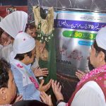 Interior Minister Rana Sana Ullah Khan offering ‘dua’ after inaugurating railway gate on Chack No. 79 JB Abbas Pur Road