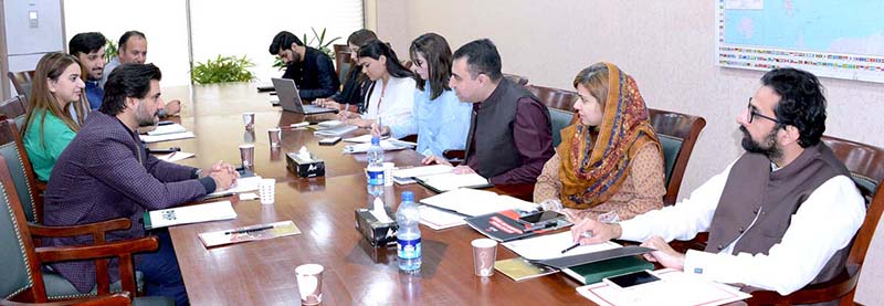 Director General (COORD/PDU), Senate Mir Shai Mazar Baloch, attending the meeting between Senate Parliamentary Development Unit (PDU) and the team of Pakistan Humanitarian Forum (PHF), at Parliament House