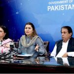 Federal Minister and Chairperson Income Support Programme addressing a Press Conference along with Senator Rubina Khalid