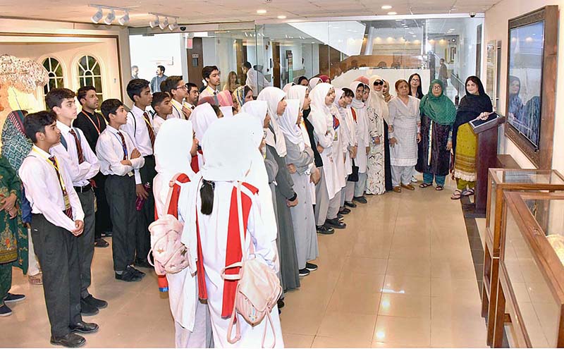 Students of the International Islamic University Schools, I-8 Campus visiting Senate Museum at Parliament House
