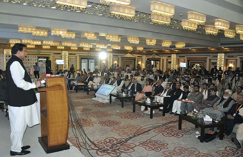 Speaker National Assembly, Raja Pervez Ashraf addressing to the National Conference on Empowered Local Governments Moving Forward to Accelerate the Implementation of Agenda 2030