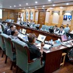 Chief Minister Gilgit-Baltistan Khalid Khurshid Khan chairing a cabinet meeting of Budget approval at CM Secretariat