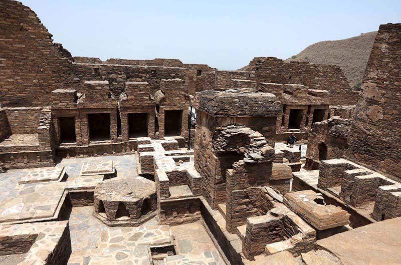 A view of Buddhist monasteries at Takht-i-Bahi. Buddhist Monastery world heritage sites in Mardan district in northwest Khyber Pakhtunkhwa province. The government has arranged a long-day trip for foreign delegates, media and students from Islamabad to Mardan to visit the Buddhist monasteries world heritage sites. Pakistani government has decided to arrange a series of visits on every week to promote sacred sites and monuments built during the Gandhara era