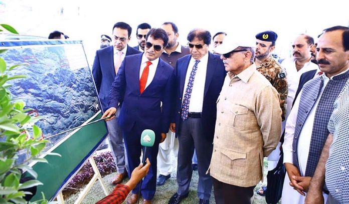Prime Minister Muhammad Shehbaz Sharif being briefed regarding the upgradation and rehabilitation project of Sikander e Azam Road