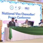 President Dr. Arif Alvi addressing the National Vice Chancellors’ Peace Conference