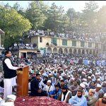 Speaker National Assembly Raja Pervez Ashraf addressing the participants of Nerian Sharif Urs Mubarak
