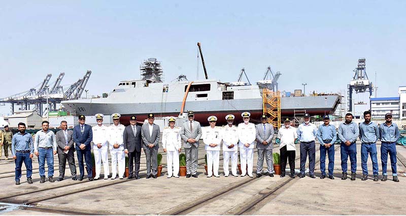 Federal Minister for Planning, Development & Reform, Ahsan Iqbal addresses at Karachi Shipyard