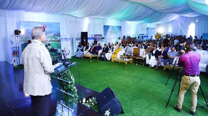 Prime Minister Muhammad Shehbaz Sharif addressing the inaugural ceremony of Margalla Avenue